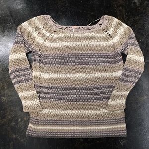 Free People (Medium) Cotton Open Knit Sweater EUC